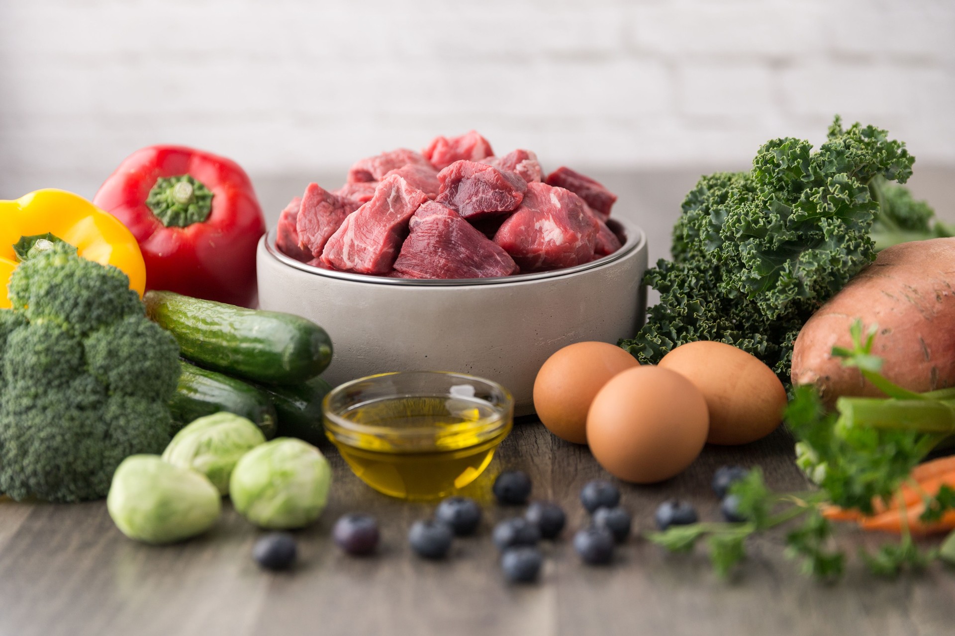 Raw dog food ingredients