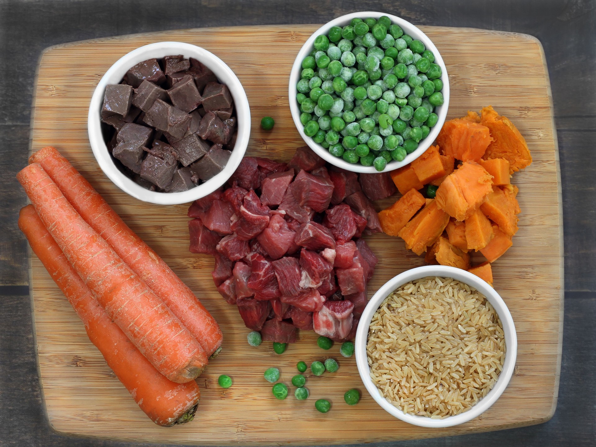 Ingredients for homemade dog food